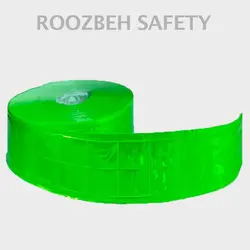 نوار شبرنگ 5 سانتی پنجاه متری PVC سبز