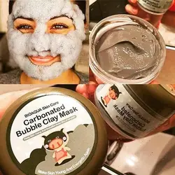 ماسک حبابی کربن مغذی و پاک کننده پوست بیواکواBIOAQUA Carbonated Bubble Mask