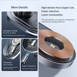هولدر و شارژر بی سیم مگ سیف گوشی موبایل داخل خودرو مک دودو MCDODO CH-2340 Magnetic Wireless Charger Car