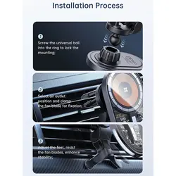 هولدر و شارژر بی سیم مگ سیف گوشی موبایل داخل خودرو مک دودو MCDODO CH-2340 Magnetic Wireless Charger Car