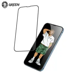 گلس لبه سیلیکونی iPhone 13 گرین Green Lion Silicone Edge Glass
