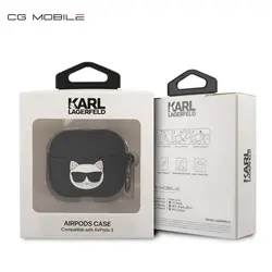 کاور محافظ CG Mobile برای ایرپاد 3 AIRPODS 3 - SILICONE EMBOSSED LOGO CHOUPETTE - KARL LAGERFELD