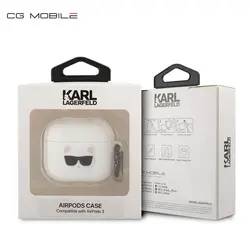 کاور محافظ CG Mobile برای ایرپاد 3 AIRPODS 3 - SILICONE EMBOSSED LOGO CHOUPETTE - KARL LAGERFELD