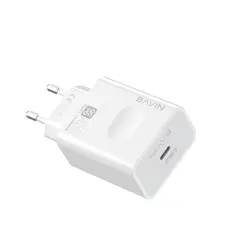 شارژر دیواری فست شارژ 45 وات همراه با کابل تایپ سی باوین BAVIN PC800Y 45W Charger