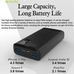 پاوربانک باوین 20000 میلی آمپر Bavin PC133S 20000mah Power Bank