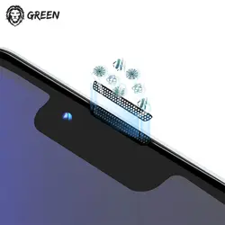 گلس توری دار iPhone 13 گرین Green Lion 3D Desert Round Edge