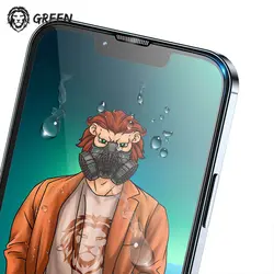 گلس توری دار iPhone 13 گرین Green Lion 3D Desert Round Edge