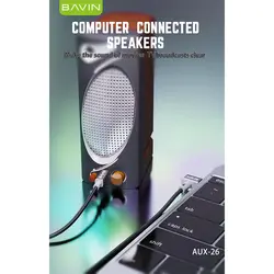 کابل AUX انتقال صدا Bavin Aux26 3.5mm AUX Cable 1m