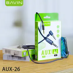 کابل AUX انتقال صدا Bavin Aux26 3.5mm AUX Cable 1m
