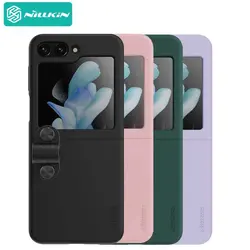 قاب سیلیکونی نیلکین Z Flip 5 مدل Nillkin Flex Flip Finger Strap liquid silicone case