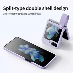 قاب سیلیکونی نیلکین Z Flip 5 مدل Nillkin Flex Flip Finger Strap liquid silicone case