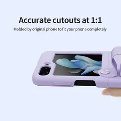 قاب سیلیکونی نیلکین Z Flip 5 مدل Nillkin Flex Flip Finger Strap liquid silicone case