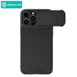 قاب فیبر کربنی نیلکین iPhone 14 pro مدل Nillkin Synethic fiber S case carbon fiber