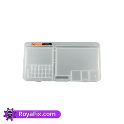 ظرف نگه داری گوشی های باز شده و درحال تعمیر