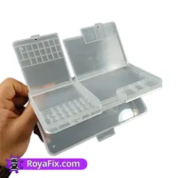 ظرف نگه داری گوشی های باز شده و درحال تعمیر