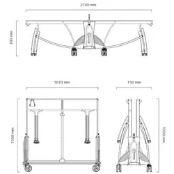 میز پینگ پنگ کورنلیو pingpong table ITTF Indoor 740