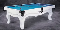 میز بیلیارد 7 فوت LEO Queen white piano