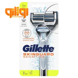 خود تراش ژیلت مدل اسکین گارد Sensitive دو عدد یدک