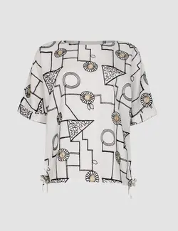 شومیز آستین پاکتی گل دار