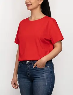 تیشرت زنانه بیسیک یقه گرد آرینا