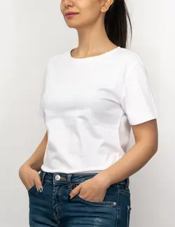 تیشرت زنانه بیسیک یقه گرد آرینا