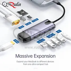 هاب 10 پورت USB-C مک دودو مدل HU-7420
