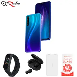 گوشی موبایل شیائومی مدل Redmi Note 8 64GB - رنگ آبی به همراه Redmi AirDots و Mi Band 4 و Redmi Power bank 10000mAh و محافظ صفحه نمایش