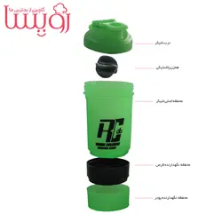 شیکر بدنسازی سه تکه مدل 03 گنجایش 0.650 L