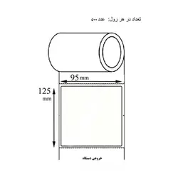 لیبل کاغذی 125*95 یک ردیفه