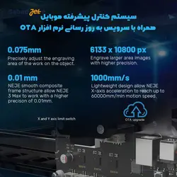 دستگاه لیزر حکاکی و برش NEJE 50W در ابعاد مختلف