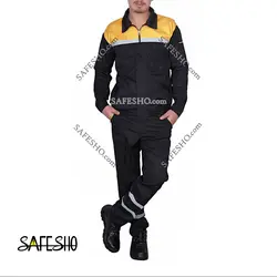 لباس کار مدل مترو Metro مشکی-زرد