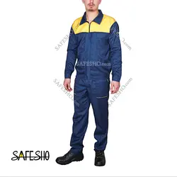 لباس کار مدل کلاسیک Classic سورمه ای روشن-زرد