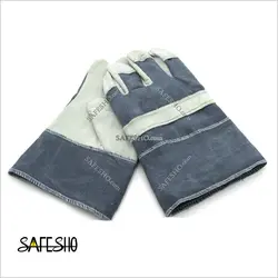 دستکش جوشکاری کف چرم (پشت برزنت)