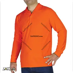 تیشرت کار آستین بلند نارنجی