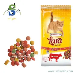 غذای خشک گربه های بالغ با طعم گوشت گاو لارا ورسلاگا