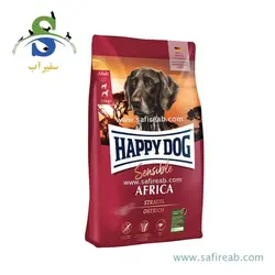 غذای خشک سگ بالغ با طعم گوشت شتر مرغ آفریقایی (12.5 کیلوگرم) هپی داگ