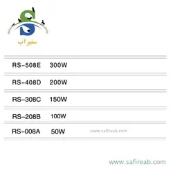 بخاری شیشه ای 200w RS-408D آر اس الکتریکال