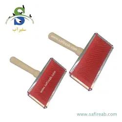 برس گره بازکن کوچک با دسته چوبی مخصوص سگ و گربه و جوندگان