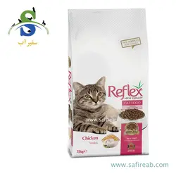 غذای خشک گربه بالغ حاوی گوشت مرغ (1300 گرم باز و فله) رفلکس