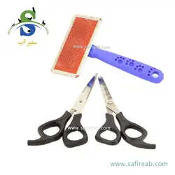 ست 3 تیکه برس ، قیچی ساده و قیچی خرد کن چانگ لیر