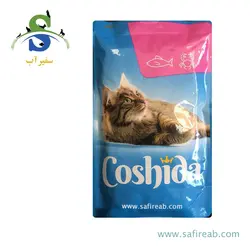 پوچ (سوپ) گربه با طعم ماهی سالمون و خرچنگ (100 گرم) کوشیدا