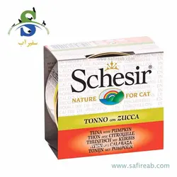 کنسرو گربه با طعم ماهی تن و کدو تنبل (70 گرم) شسیر