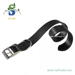 قلاده گردنی چرمی طبیعی مشکی رنگ (سایز S) فرپلاست