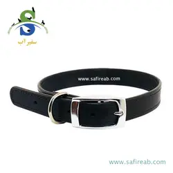 قلاده گردنی چرمی طبیعی مشکی رنگ (سایز S) فرپلاست