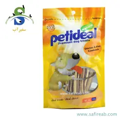 غذای تشویقی سگ مدل ساندویچ با طعم مرغ و ماهی (100 گرم) پتی دیل