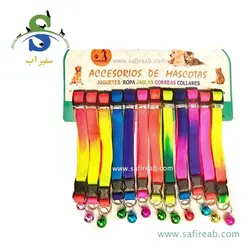 قلاده تسمه ای گردنی زنگوله دار مخصوص گربه و جوندگان و سگهای نژاد خیلی کوچک دی پی اس