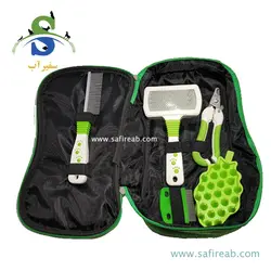 ست 5 تکه برس ، گره باز کن ، ماساژور و ناخن گیر سگ و گربه دی پی اس