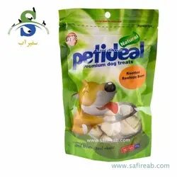 غذای تشویقی سگ مدل استخوان گره ای رحم مرغ (100 گرم) پتی دیل