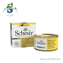 کنسرو گربه با طعم ماهی تن و ماهی سوریمی (85 گرم) شسیر