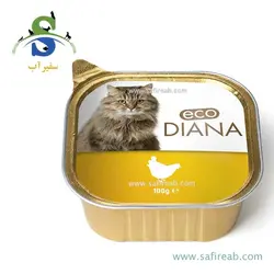 کنسرو کاسه ای گربه بالغ حاوی گوشت مرغ (100 گرم) دیانا